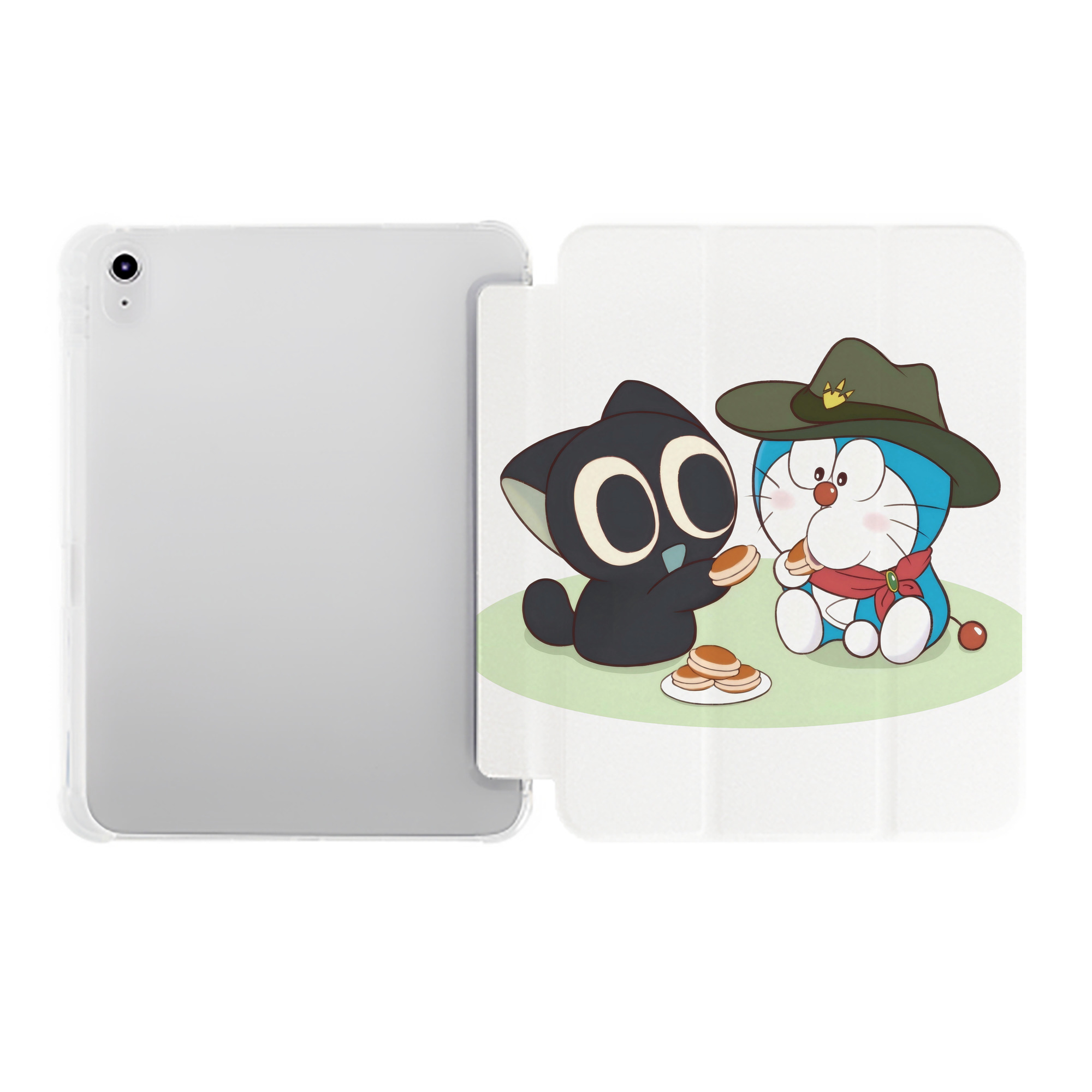 （画像用） ドラえもん Doraemon IPad ケース ペン収納付き 三つ折りスタンド PUレザー×シリコン 対応機種9.5/10.5/10.9インチ